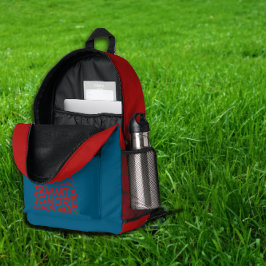 Impresa Mochila azul roja de Arte Minimalista de Montaña p