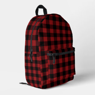 Impresa Mochila Black and Red Check
