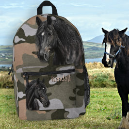 Impresa Mochila Black Horses Camo Name