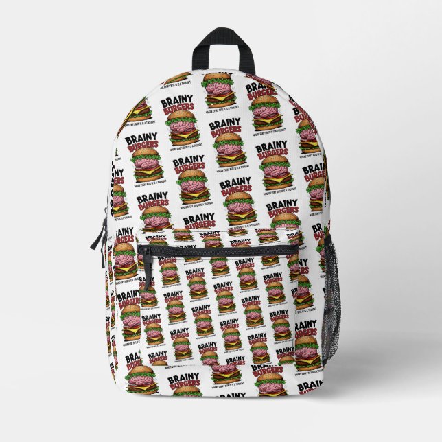 Impresa Mochila Brainy Burgers (Anverso)