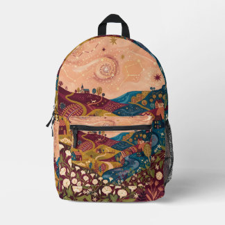 Impresa Mochila Burgundy Starry Night