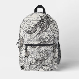 Impresa Mochila callejera cósmica para astronautas del fut