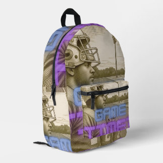 Impresa Mochila Callejera de Fútbol Retro Tiempo de Juego 