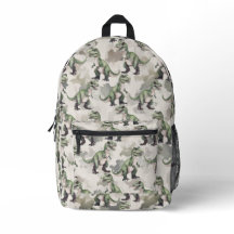 Mochila Camuflaje Desierto Marrón Dinosaurio