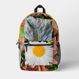 Impresa Mochila celebrando la temporada de otoño.