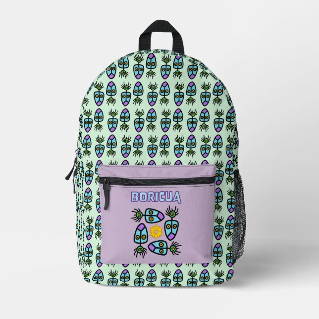 Impresa Mochila Chamán Boricua (Anverso)