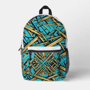 Impresa Mochila Cityscape Golden Cyan