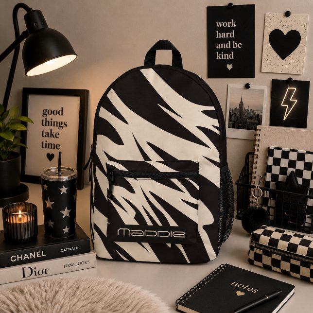 Impresa Mochila clásica con estampado de cebra (Subido por el creador)