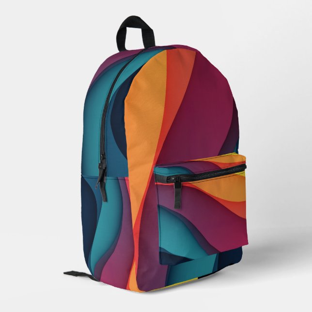 Impresa Mochila - colores abstractos (Esquina izquierda trasera)