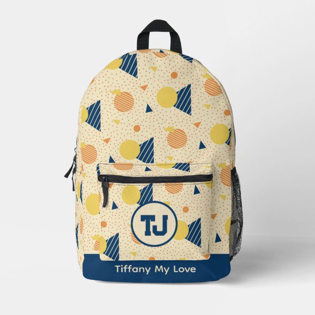 Impresa Mochila colorida de la escuela preescolar deportiv (Anverso)