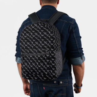 Impresa Mochila con aspecto de cuero negro resistente