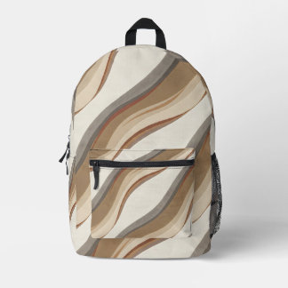 Impresa Mochila con cinta de aurora tejida en camello taup