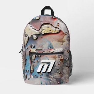 Impresa Mochila con cita personalizada de arte fluido metá