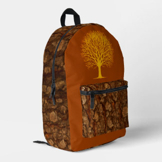 Impresa Mochila con diseño de corteza de árbol