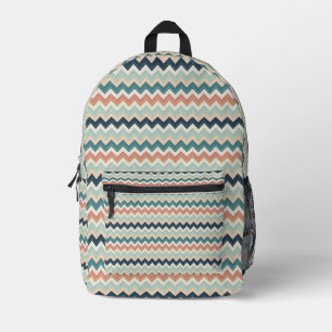 Impresa Mochila con estampado Chevron elegante para uso di