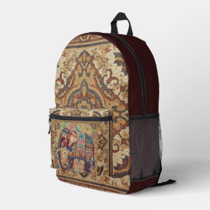 Impresa Mochila con estampado de arte de elefante antiguo