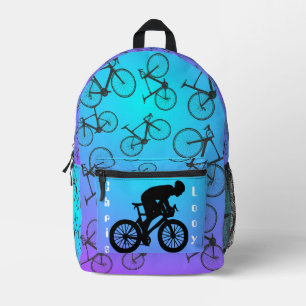 Impresa Mochila con estampado de bicicletas