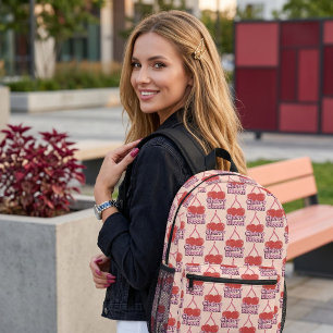 Impresa Mochila con estampado de flor de cerezo