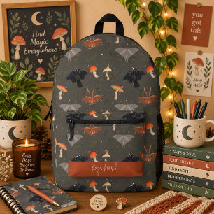 Impresa Mochila con estampado de mariposa polilla de champ