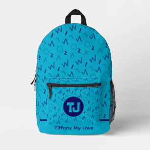 Impresa Mochila con estampado de regalo de regalo monogram