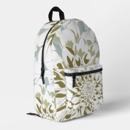 Impresa Mochila con estampado floral de dalia