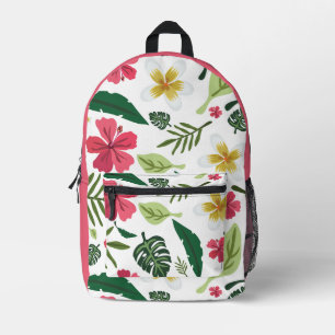 Impresa Mochila con estampado floral tropical