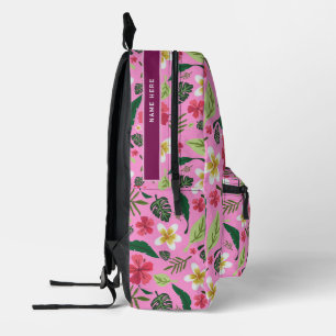 Impresa Mochila con estampado floral tropical