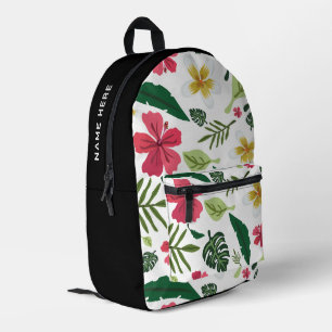 Impresa Mochila con estampado floral tropical