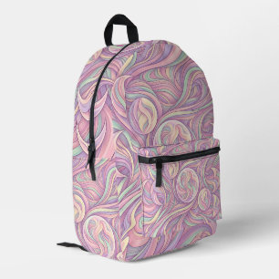 Impresa Mochila con fase lunar abstracta en tonos pastel