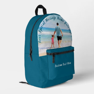 Impresa Mochila con foto y texto personalizados de su prop