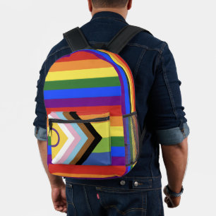Impresa mochila con franja de bandera arcoíris bandera lgb