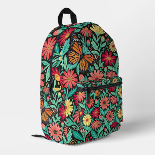 Impresa Mochila con mariposa y margaritas escandinavas abs