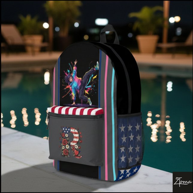 Impresa Mochila con Monograma Americana Bailarina Salpicad (Subido por el creador)