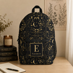 Impresa Mochila con monograma botánico personalizado bajo