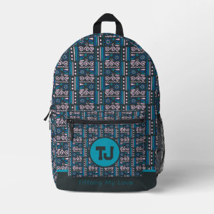Impresa Mochila con monograma de nombre moderno para niños