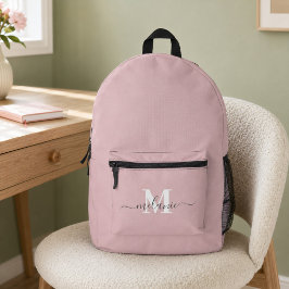Impresa Mochila con nombre de monograma personalizado de c