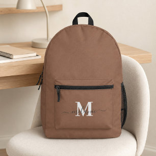 Impresa Mochila con nombre de monograma personalizado de M