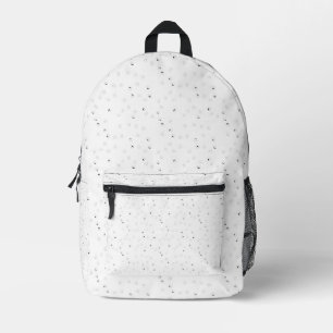 Impresa Mochila con patrón blanco minimalista personalizad