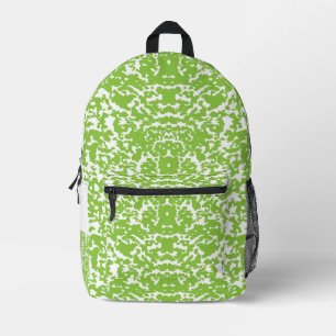 Impresa Mochila con patrón botánico verde elegante