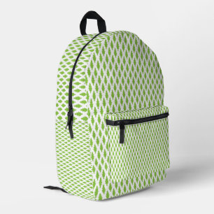 Impresa Mochila con patrón botánico verde personalizado