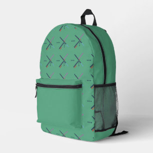 Impresa Mochila con Patrón de Alfombra de Aeropuerto Vinta