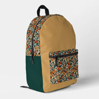 Impresa Mochila con patrón de flores 