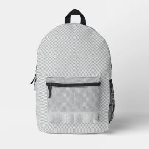 Impresa Mochila con patrón de puntos gris minimalista