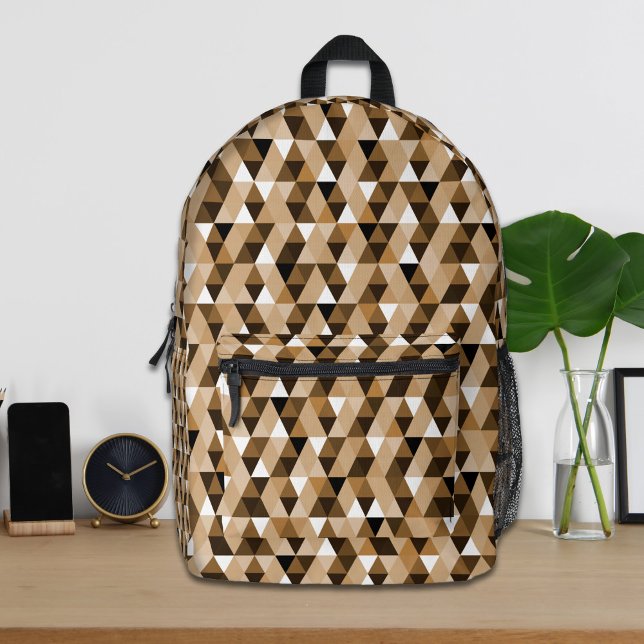 Impresa Mochila con patrón geométrico marrón (Subido por el creador)