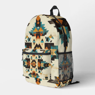 Impresa Mochila con patrón geométrico tribal