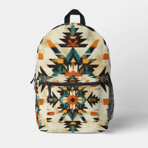 Impresa Mochila con patrón geométrico tribal