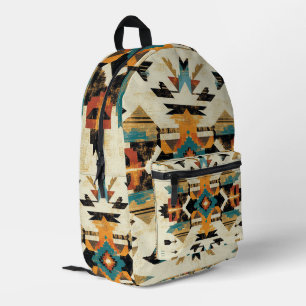 Impresa Mochila con patrón geométrico tribal