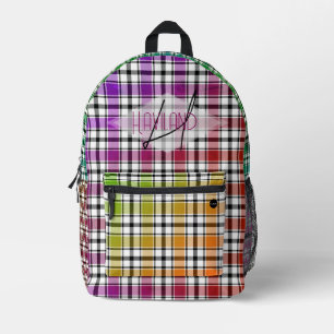 Impresa Mochila con placas de color locas HAMbWG