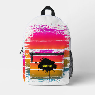 Impresa Mochila con salpicaduras de puesta de sol arcoíris