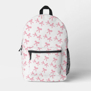 Impresa Mochila Coquette Pink Bow Dreams Dibujada a mano
